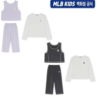 [신세계백화점]25일라이브[백화점 공식]25SS  바시티 여아 조끼 티셔츠 3 세트   7FS1V215 ( 2color)