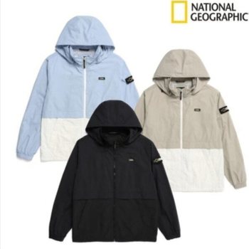 N231UJP070 유니 배색 후디 탈부착 바람막이 점퍼_IC