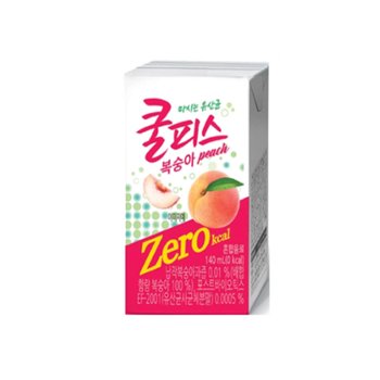 동원 쿨피스 복숭아 제로 140ml x 44개