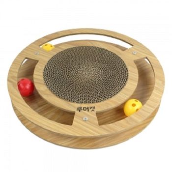 캣공방 우드 서클 고양이스크래쳐 골판지 장난감