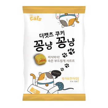 (3개묶음)더캣츠 쿠키 꽁냥꽁냥 북어&연어맛 100g