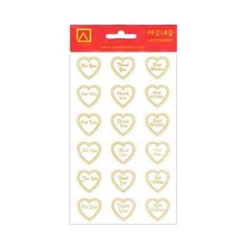 혜명몰 세모네모 1000 장식견출지 10-801 4매 하트 / 22X23 - 개 (1개입) 선