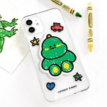 [투명톡+젤리케이스 낙서공룡]아이폰14 프로 맥스 갤럭시s22 a52s a3