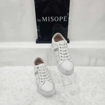 By 여성 사선 디테일 키높이 스니커즈 112HH410TT003 WHITE 2_JJ