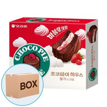오리온 초코파이하우스 딸기앤크림 408g 8입 (박스)