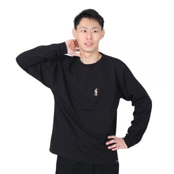 [해외] 크리프메이어 맨즈 우먼 ワンポイント 심플 긴팔 티셔츠 캠프 비트론 미니 자수 2337808-19 BLAC