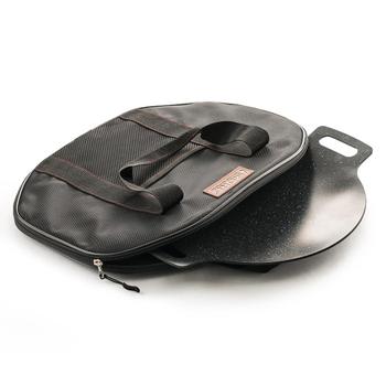 캠핑 용 야외 코팅 그리 들 불 판 주물 후라이팬 가방