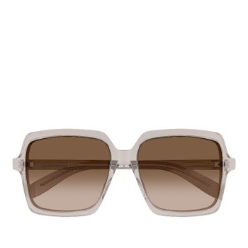 [해외] [해외배송] 생로랑 볼드 스퀘어 렘스 선글라스 SL 174 006 NUDE NUDE BROWN 56