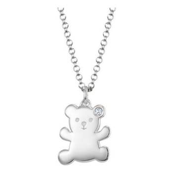 꼼에스타 스마일테디베어 실버미아방지목걸이