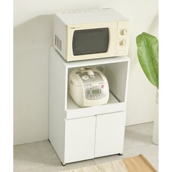 저렴 가성비 미니멀 양문도어 슬라이딩 밥솥 렌지대(50cm)