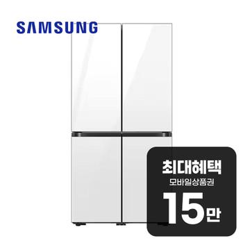 삼성 비스포크 AI 4도어 냉장고 905L (클린 화이트) RM70F90R2W 렌탈 60개월 월 74800원