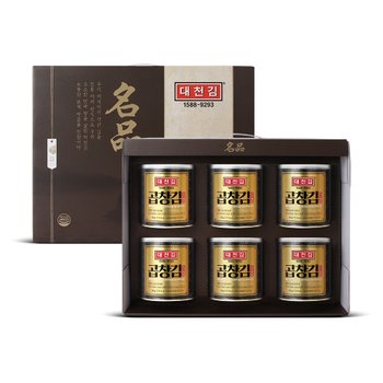 대천김 명품 곱창김 캔김 선물세트 (6캔)/조미김/구운김