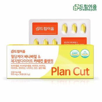 드림이음 혈당케어 바나바잎 & 체지방 다이어트 카테킨 플랜컷 혈당 다이어트 1개월분