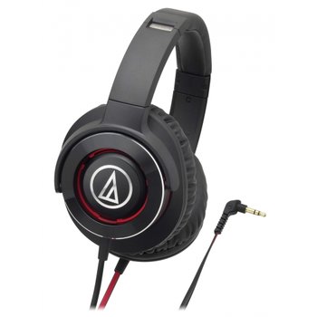 [해외] audio-technica SOLID BASS 휴대용 헤드폰 중저음 블랙 레드 ATH-WS770 BRD