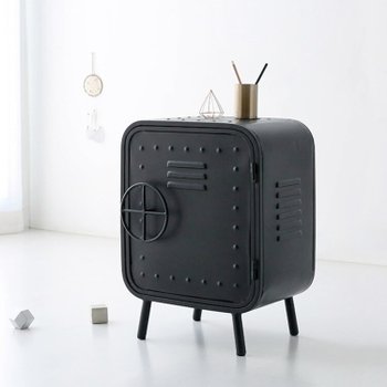 마켓비 PECRE 빈티지캐비넷 1문 PC0141CB 당일발송 블랙
