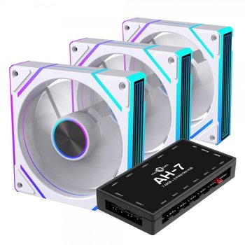 LEADCOOL EVO-120 ARGB PWM REVERSE (컨트롤러/3팩, 화이트)