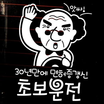 자동차스티커_30년만에 면허증갱신 초보운전