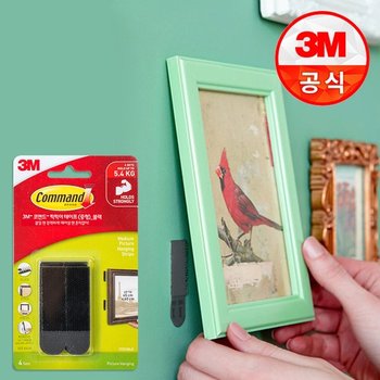 3M 코맨드 액자부착 테이프 중 블랙 8개입