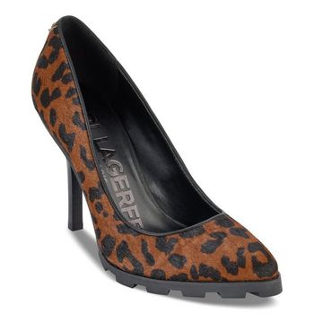 칼라거펠트 우먼 Madelyn 슬립온 Pointed 토 러그 솔 펌프스 - Leo leopard 17362666 327102