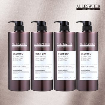 비어 바이오 스칼프 샴푸 1kg 대용량 4통