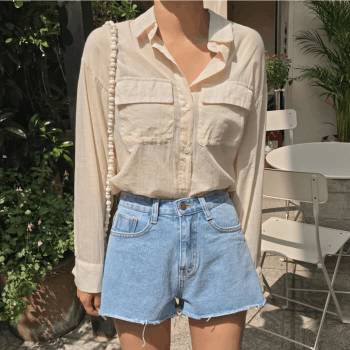 여성 데일리 남방 셔츠 여름 블라우스 나이미