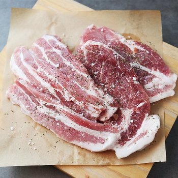 보성녹차먹인 먹인 한돈 삼겹살세트 1kg(삼겹살500g+목삼겹500g) 캠핑용