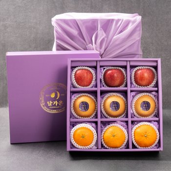 [SSG상품권증정이벤트][바로배송/고급보자기무료포장][달가온 고급 2호] 과일선물세트(배3/사과3/레드향3)