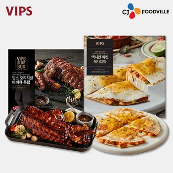 [VIPS]빕스 오리지널 폭립 1개 + 멕시칸 치킨 퀘사디아 1개 COL01332