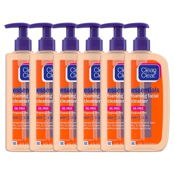 클린앤클리어 에센셜 포밍 페이셜 클렌저 무향 240ml 6개 Clean-Clear