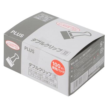 [해외] PLUS 플러스 더블 클립 두덕용 팩 100개 CP-106-10P 35-468