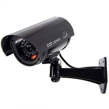 모형 방범 카메라 가짜 cctv 회전형 페이크 실외용 무선 조명 불빛