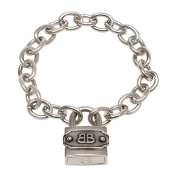 [해외] [해외배송] 발렌시아가 BB 패드락 체인 팔찌 859977 TZ46S 1876 SILVER ANT SILVER
