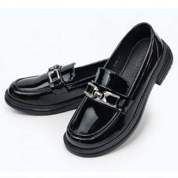 여성 SR991183 에나멜 디테일 구성 로퍼 정장 캐주얼 구두 여자