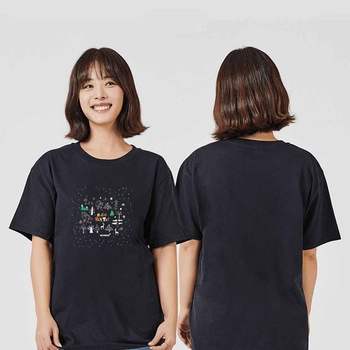 사랑 HELLO WINTER 겨울 대설 그래픽 캐쥬얼 반팔티