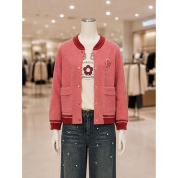 품절임박 기비 브로치 배색 니트 점퍼 GY24A4FRG73 9315525