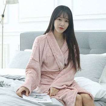 자체제작 인디핑크 극세사 샤워 목욕 가운 나이트가운 호텔 슬립
