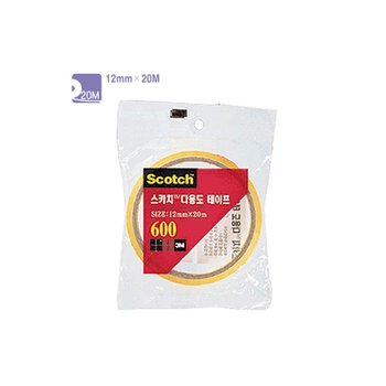 3M 스카치 다용도테이프 12mm*20M 지관-3인치 600