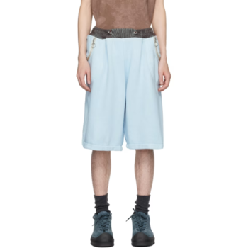 25 FW Charlie Constantinou 블루 와이드 컷 쇼츠 241785M193001