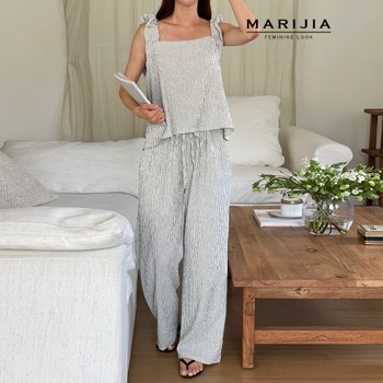 [MARIJIA] 셔링 스트라이프 세트_MSTB21146