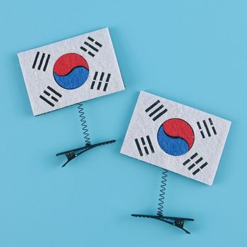 미니태극기머리핀(2개입)