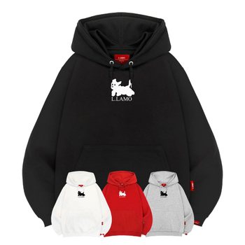엘라모 3H 흰검둥이 후드티 남녀공용 빅사이즈 M4XL