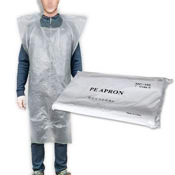 다용도 대형 비닐 앞치마 50장 20백 1000장 1박스 비닐가운 비닐앞치마 일회용앞치마 대형앞치마
