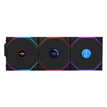 리안리 UNI FAN TL Wireless LCD 120 리버스 시스템쿨러 블랙 (3PACK/Controller)