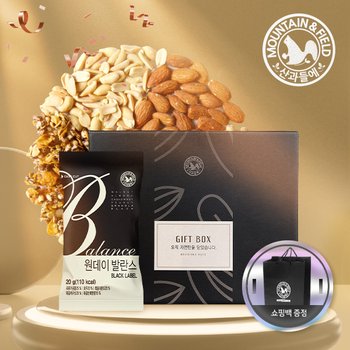 [단독선판매][12/18출고]하루견과 원데이발란스블랙 50입 선물세트 +쇼핑백