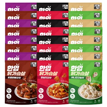[육식토끼] 한입 닭가슴살 100g 베스트맛 6종 선택 30팩 (15팩+15팩)