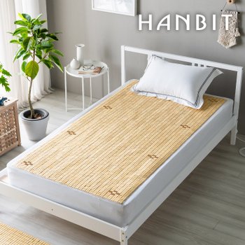 (주)한빛아이티씨 13mm 디자인 대나무 마작자리 침대용 대자리 90x180cm 싱글