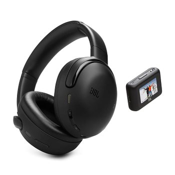 [해외] JBL TOUR ONE M3 TX 트랜스미터 포함 하이브리드 노이즈 캔슬링 Bluetooth 오버이어 헤드폰 블랙