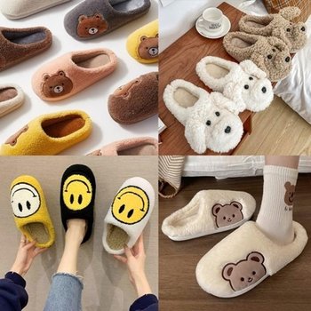 [셀러2주일(12월22일부터1월4일)판매] 겨울슬리퍼   곰돌이 슬리퍼 스마일