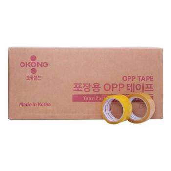 오공 OPP 박스 아크릴 투명 테이프 100M 30개 1박스 국산 포장용테이프 박스테이프 박스포장