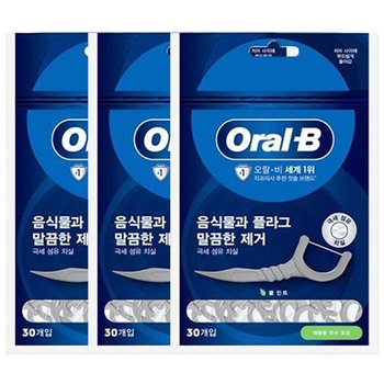 오랄비 Oral-B 치실 C자형 30개입X3개(총90입)